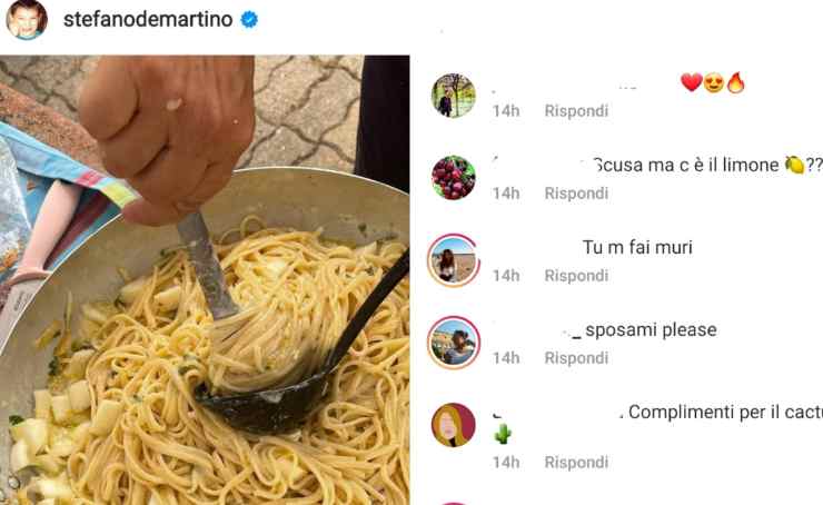 Stefano De Martino ai fornelli