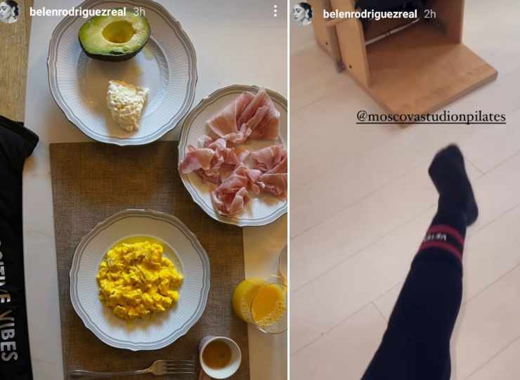 Belen Rodriguez colazione