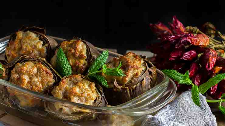 carciofi ripieni senza uova