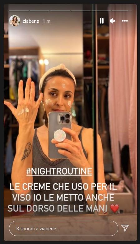 benedetta Parodi night routine