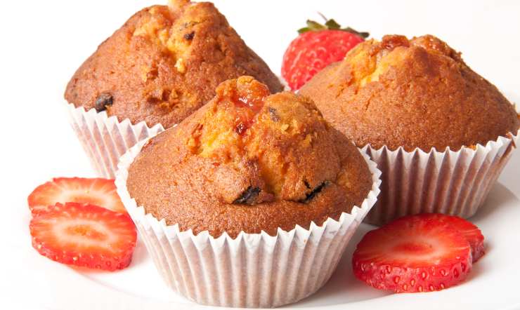 muffin di fragole