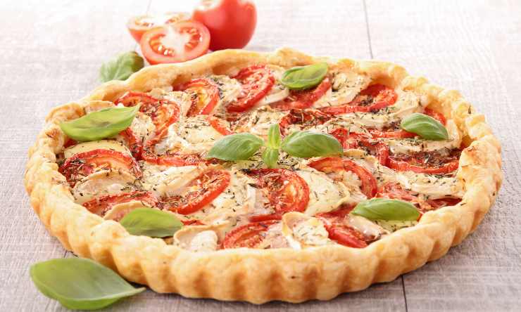 crostata salata pomodoro mozzarella