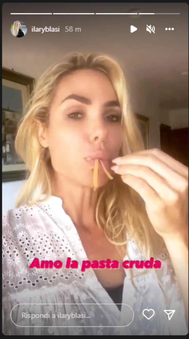 Ilary Blasi pasta