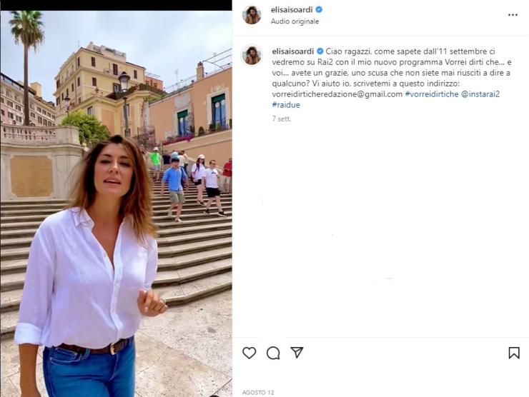 Elisa Isoardi retroscena 