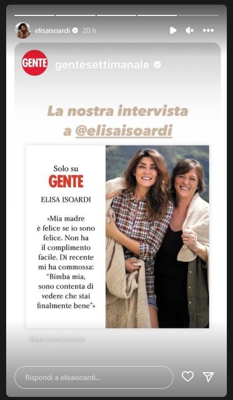 Elisa Isoardi retroscena mamma