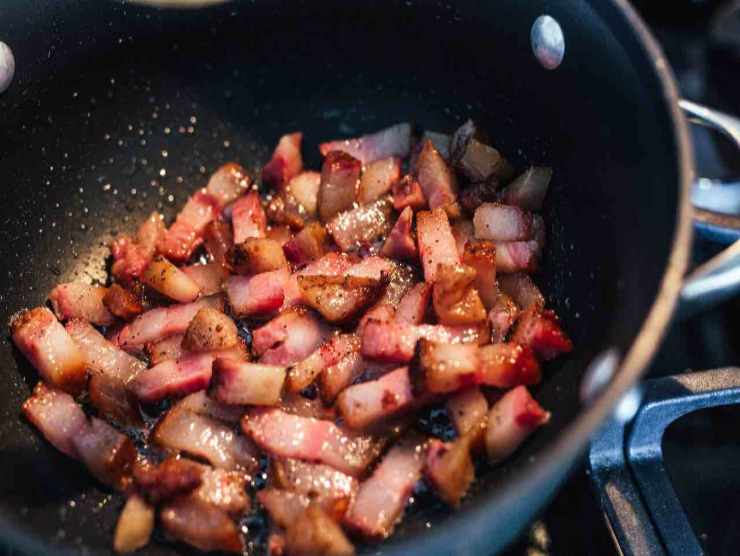 Guanciale nella carbonara