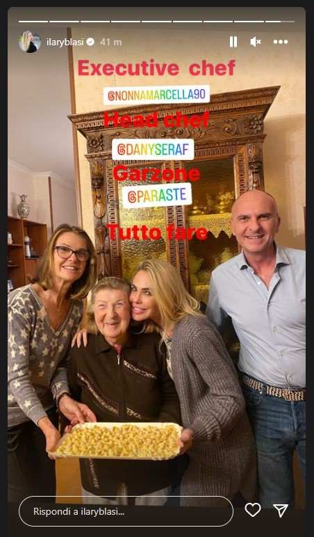 Ilasry Blasi cucina sua famiglia