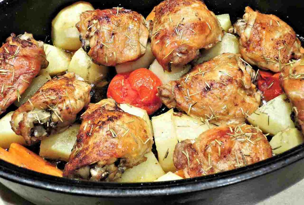 pollo al forno con le patate