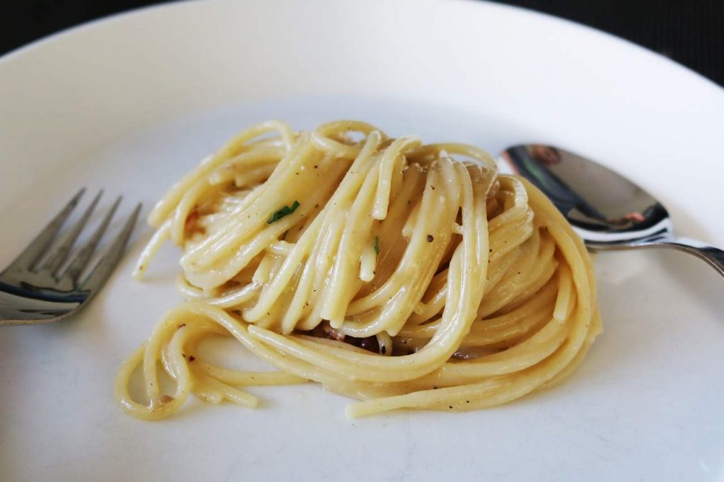 spaghetti aglio e olio trucco