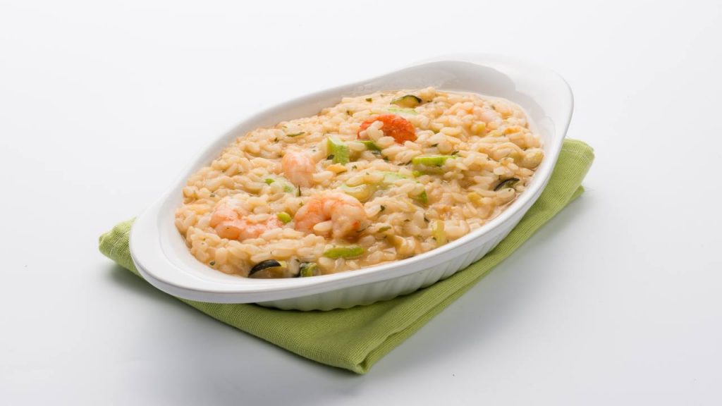 risotto gamberi e zucchine