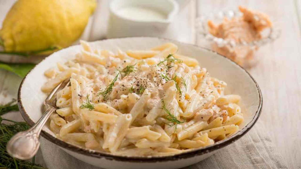 penne salmone