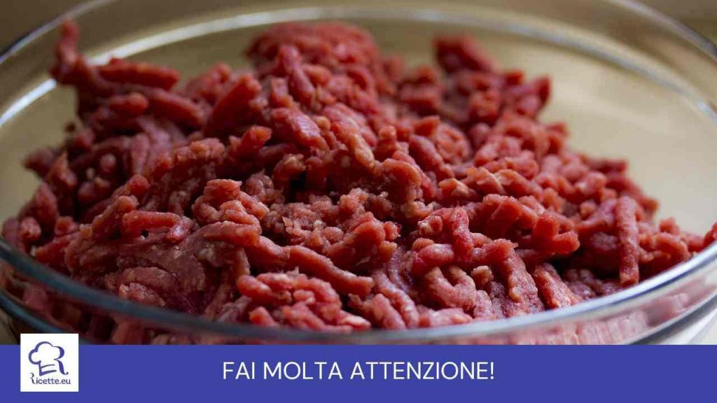 Fai attenzione carne macinata