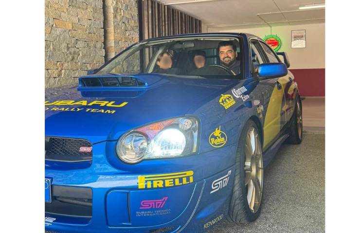 antonino cannavacciuolo in auto rally