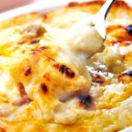 Pasta gratinata al forno bianca con prosciutto e besciamella