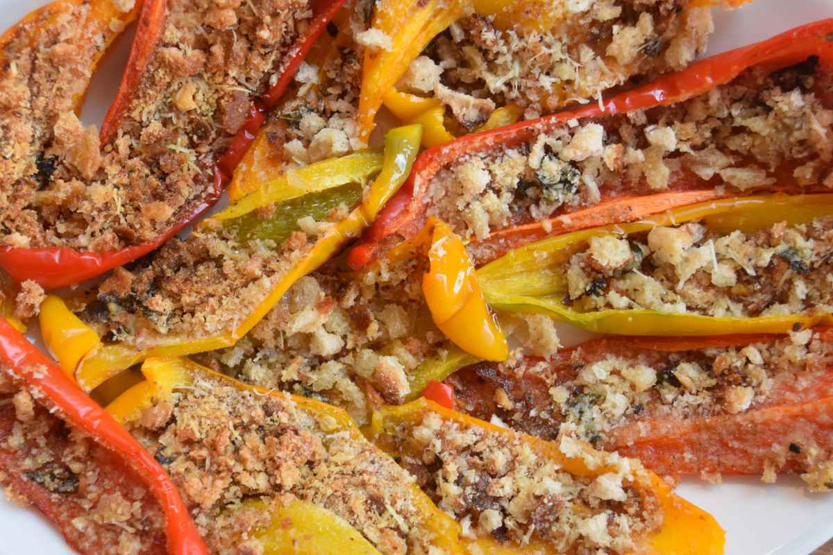 Peperoni gratinati in friggitrice ad aria