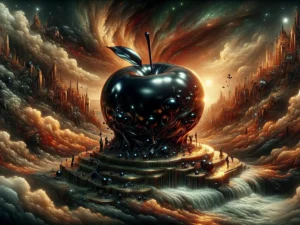 mela nera raffigurazione