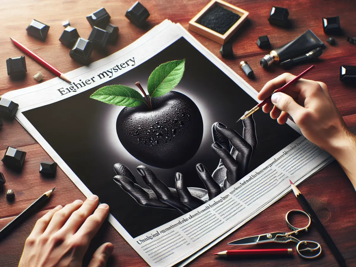 raffigurzione di una mela nera