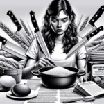 raffigurazione di donna con coltelli