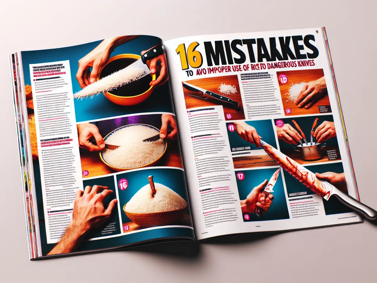 foglio di giornale con errori in cucina